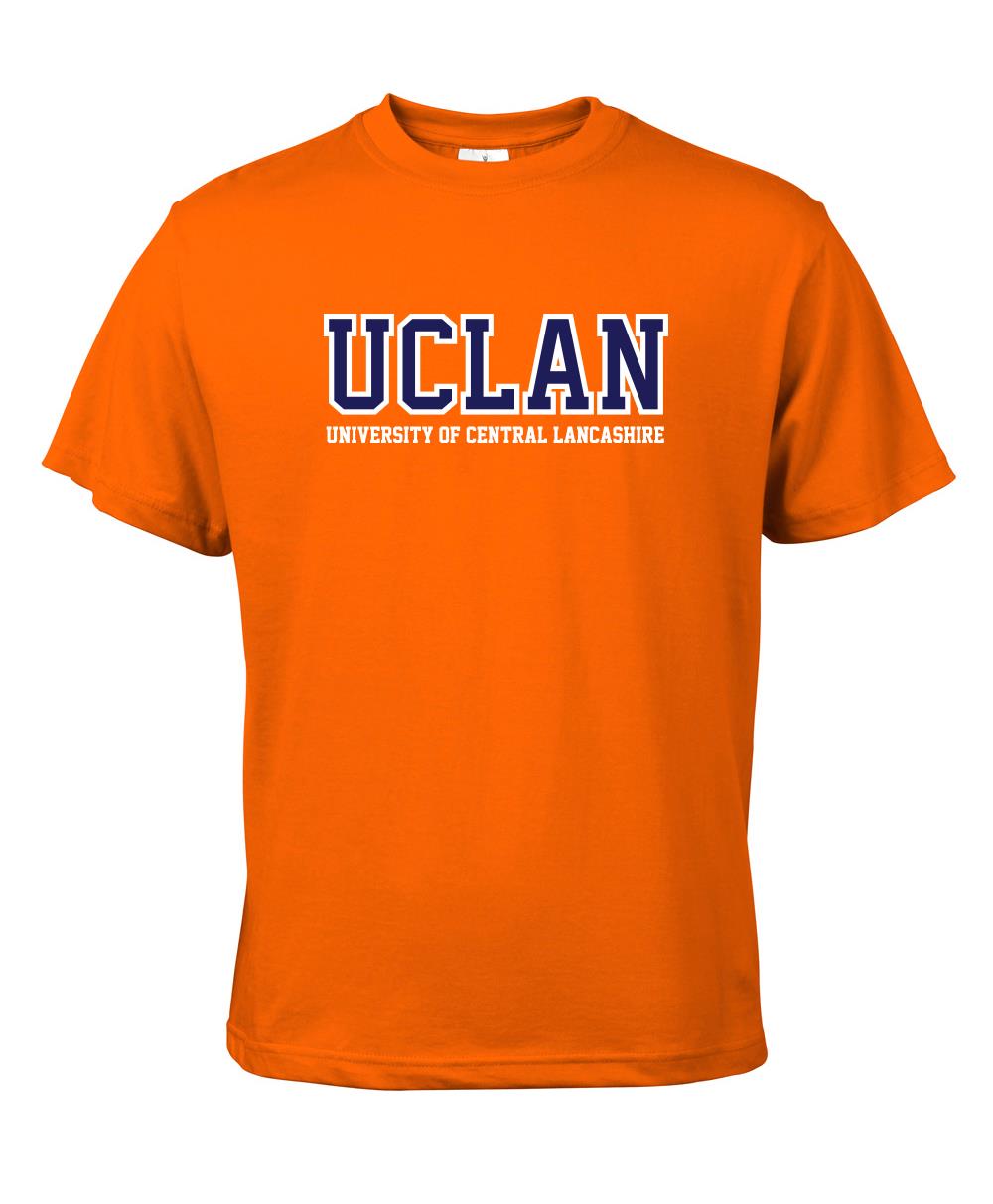 Bright Orange UCLan Logo Tshirt